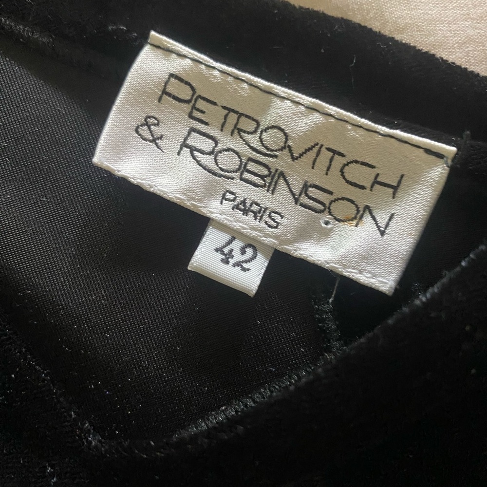 Petrovitch & Robinson Paris Black Velvet Top